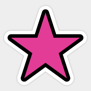 Pink star Sticker